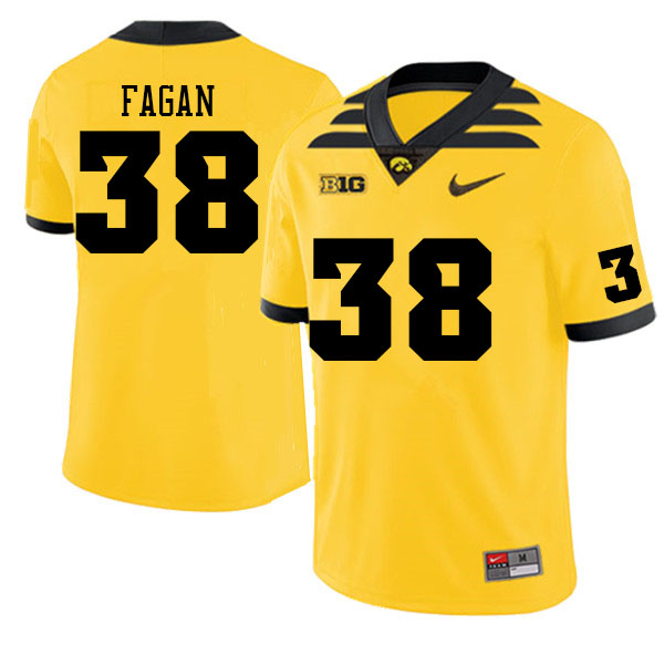 Men #38 Greg Fagan Iowa Hawkeyes College Football Jerseys Sale-Gold